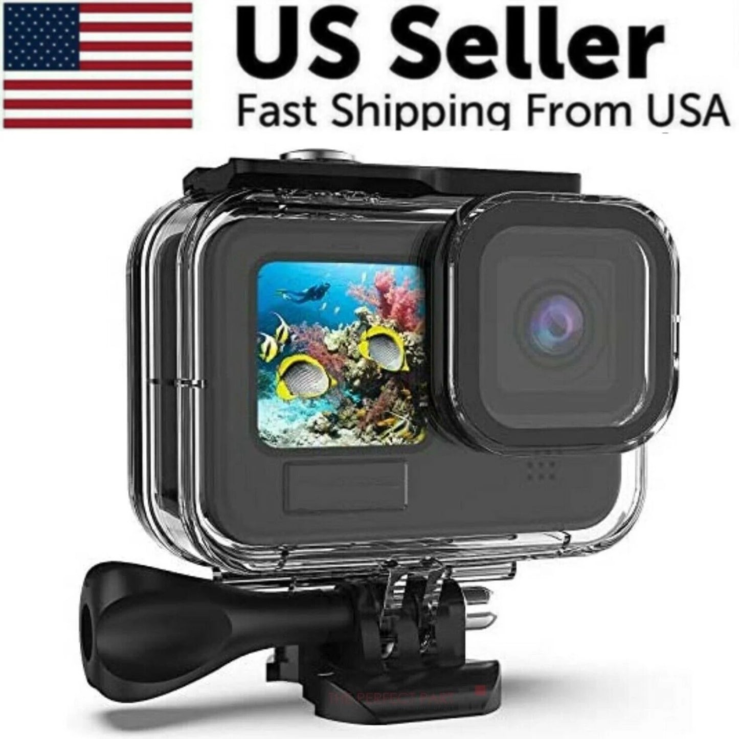 For Gopro Hero 11 10 9 Black Underwater Waterproof Housing Case Diving Protect